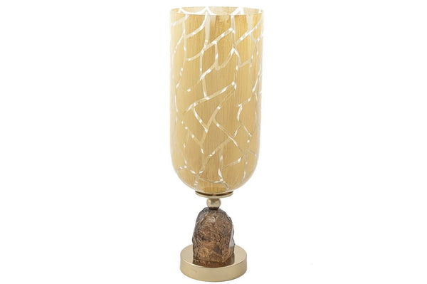 Mıkasa Moor Kahverengi Gold Cam Vazo 15x45cm