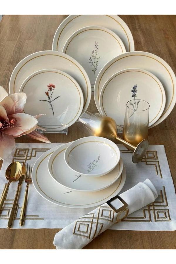 Lavender 24 parça 6 kişilik yemek takımı
