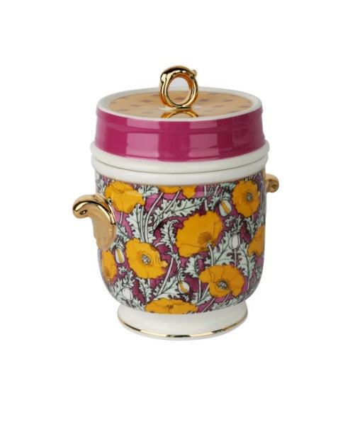 Lucky Art Lyhd589 Eliana Bone China Porselen Karışık Desenli Kulplu Kavanoz 16 cm