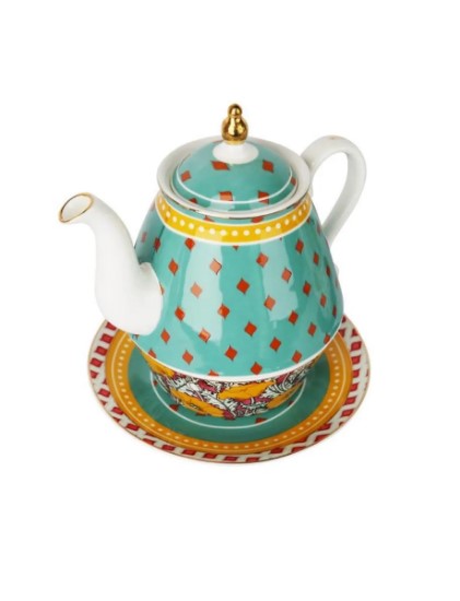 Lucky Art Lyhd584 Eliana Bone China Porselen Tek Kişilik Demlik&Fincan Seti