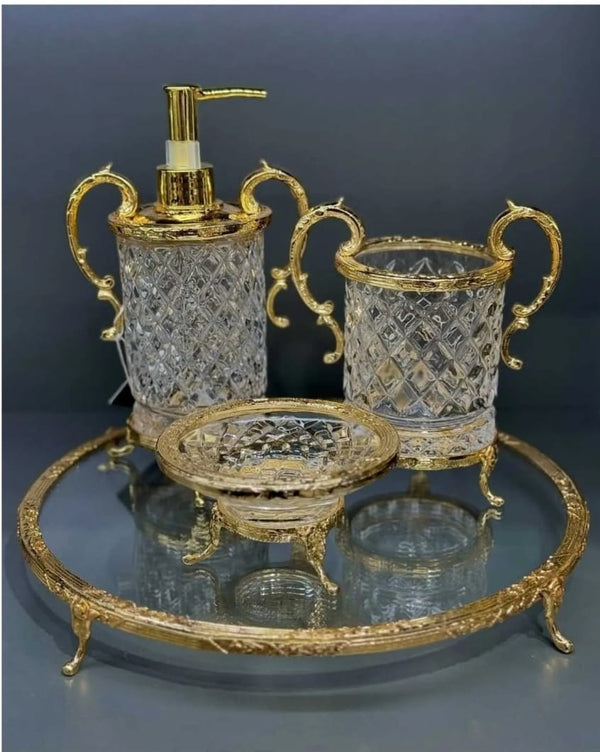 Mondecor Gold Cam Banyo Seti Kulplu