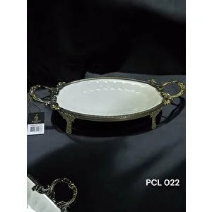 Royking Antik Oval Sunum Tabak  41 Cm