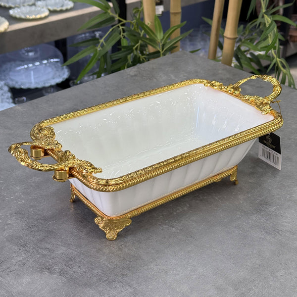 Royking PCL 031 Elegance Dikdörtgen Gold Servis 37 Cm