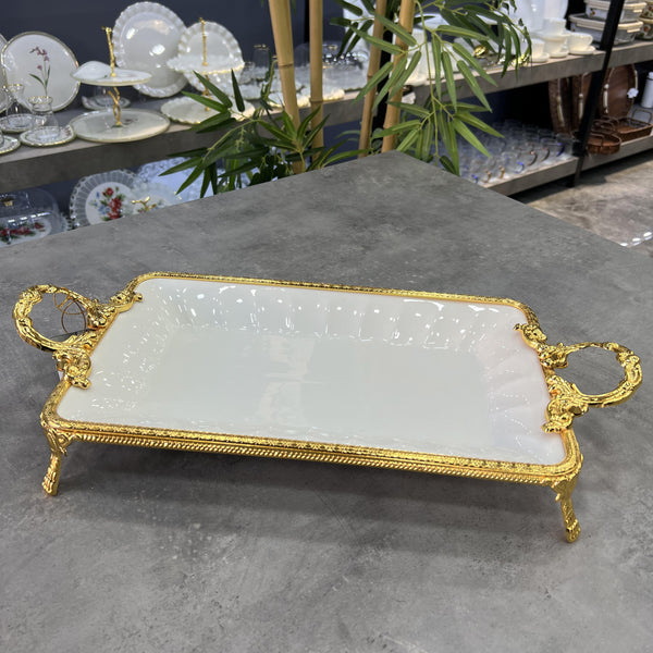 Royking PCL 003 Elegance Gold Dikdörtgen Sunum Tabak 46 Cm
