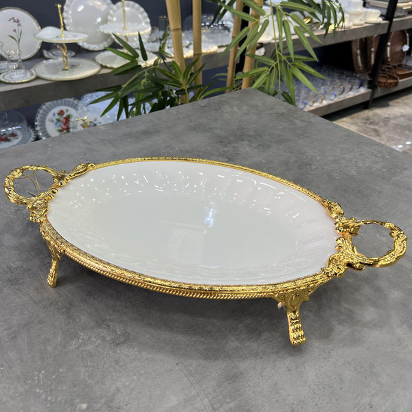 Royking PCL 023 Elegance Oval Gold Sunum Tabak 46 Cm