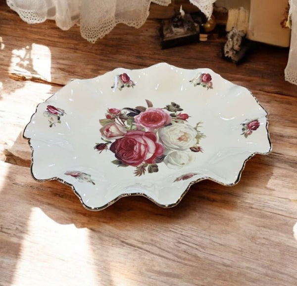 Royking GNJ015 Rose Düz Sunum Tabak – 25,5 cm