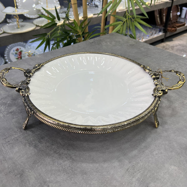 Royking PCL 030 Antik Yuvarlak Sunum Tabak 41 Cm