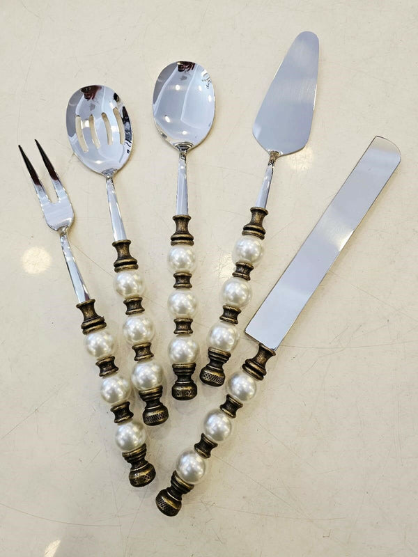 Royking Sedefli 5 Parça Servis Seti Antik