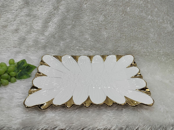 Royking Flora Dikdörtgen Sunum Tabak 32Cm