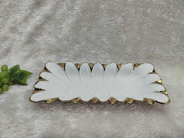 Royking Flora Dikdörtgen Derin Sunum Tabak 38Cm