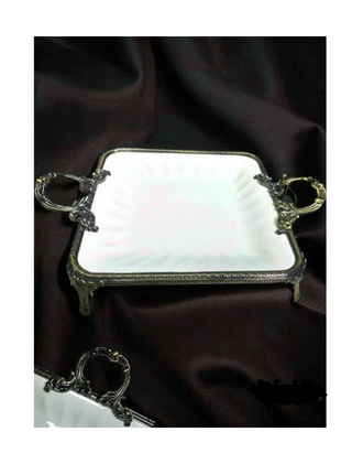 Royking Elegance Kare Sunum Tabak Antique 30 CM PCL 014
