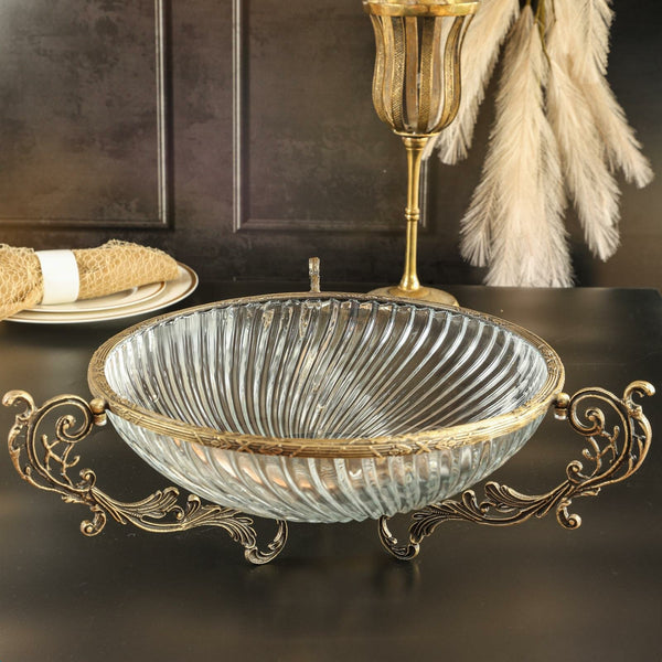 Royking  Antik Yuvarlak Kulplu Salata Kasesi 30Cm